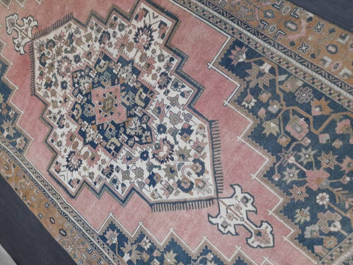 Blue Turkish Runner Rug 6' 1" x 11' 1" Hand-Knotted | No. WR49381