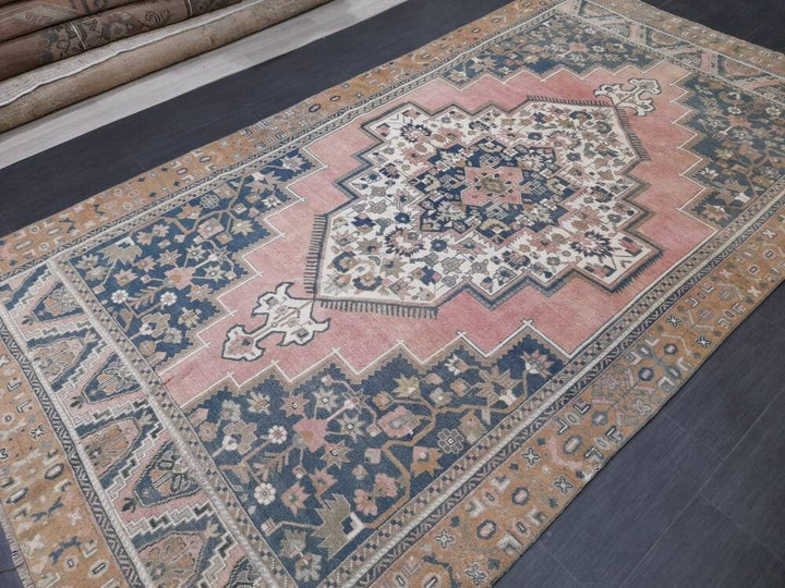 Blue Turkish Runner Rug 6' 1" x 11' 1" Hand-Knotted | No. WR49381