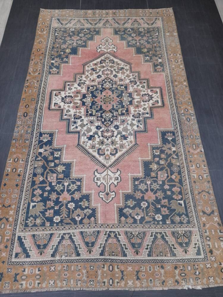 Blue Turkish Runner Rug 6' 1" x 11' 1" Hand-Knotted | No. WR49381