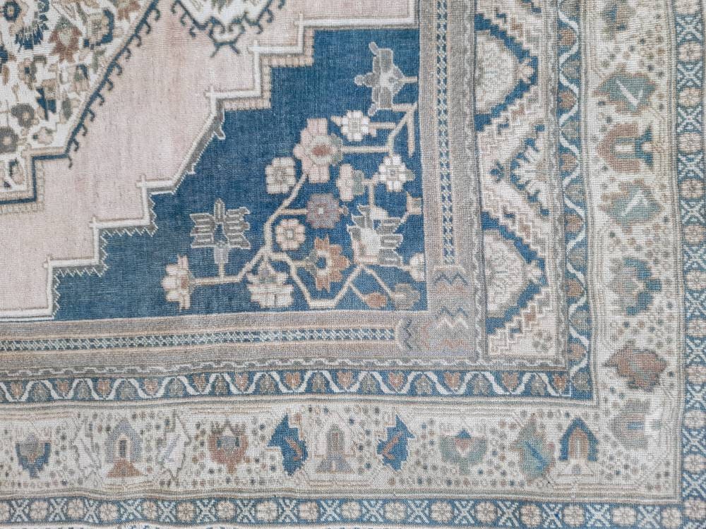 Blue Turkish Runner Rug 6' 1" x 10' Hand-Knotted | No. WR36051