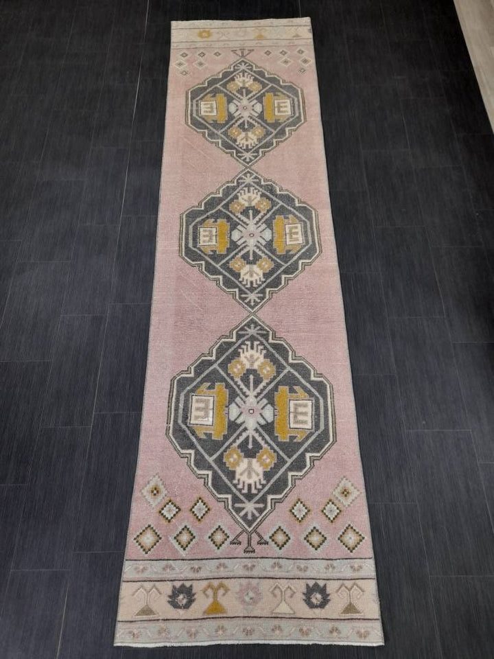 Beige Turkish Runner Rug 2' 9" x 10' 9" Hand-Knotted view 9