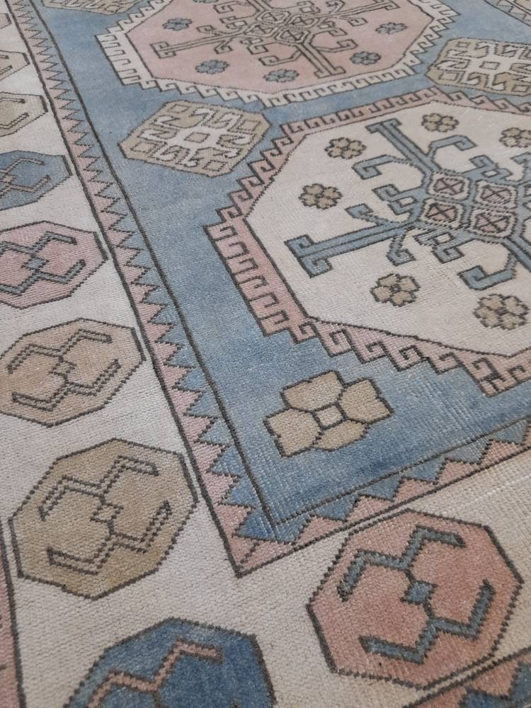 Blue Turkish Oushak Rug 5' 2" x 8' Hand-Knotted | No. WR84821