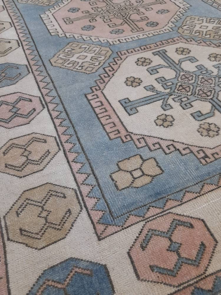 Blue Turkish Oushak Rug 5' 2" x 8' Hand-Knotted | No. WR84821