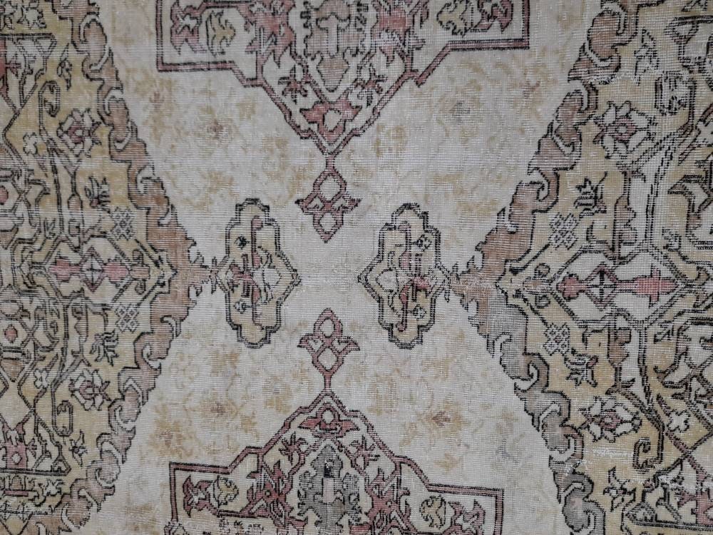 Rust Turkish Runner Rug 6' 2" x 10' Hand-Knotted close-up