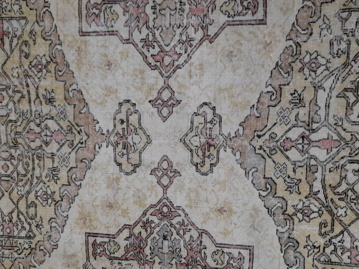 Rust Turkish Runner Rug 6' 2" x 10' Hand-Knotted close-up