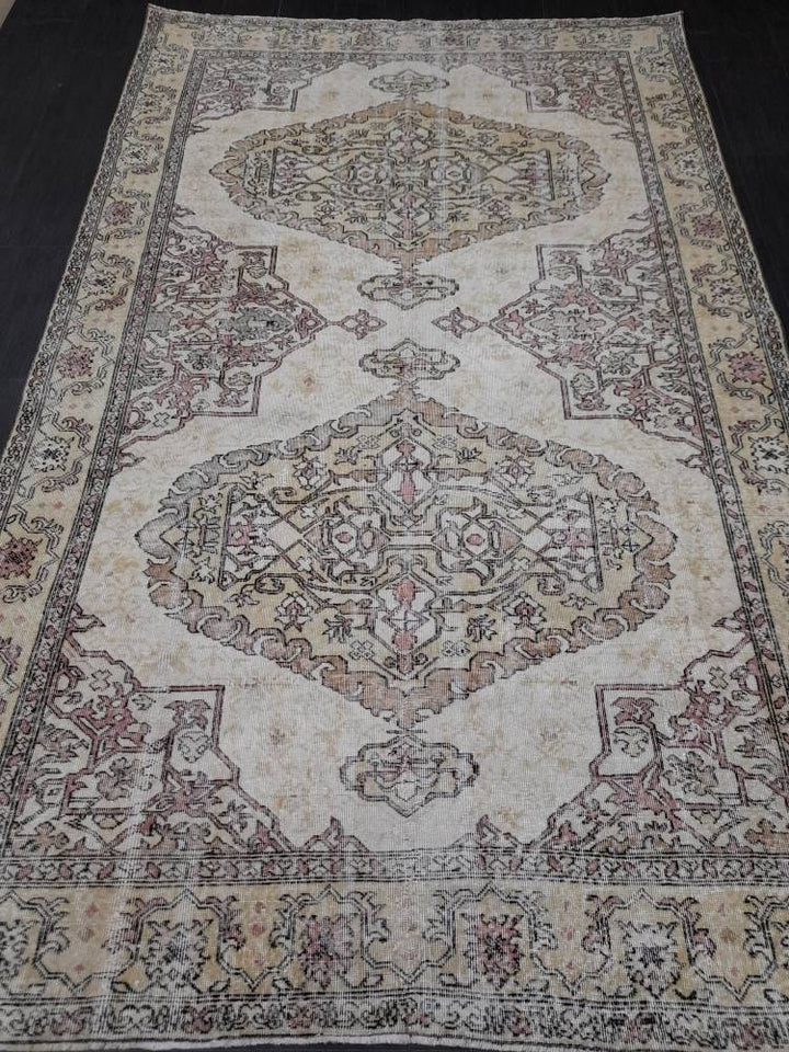 Rust Turkish Runner Rug 6' 2" x 10' Hand-Knotted texture