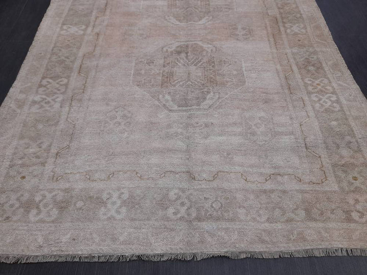 Beige Turkish Runner Rug 5' 10" x 10' 6" Hand-Knotted view