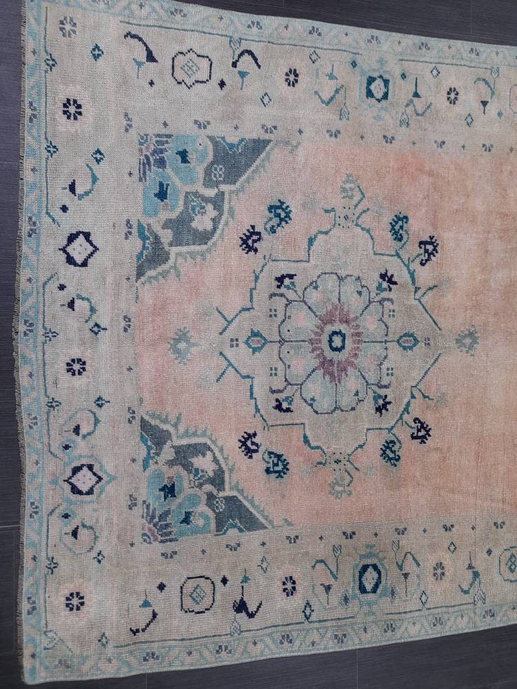 Beige Turkish Runner Rug 5' x 10' Hand-Knotted view 9