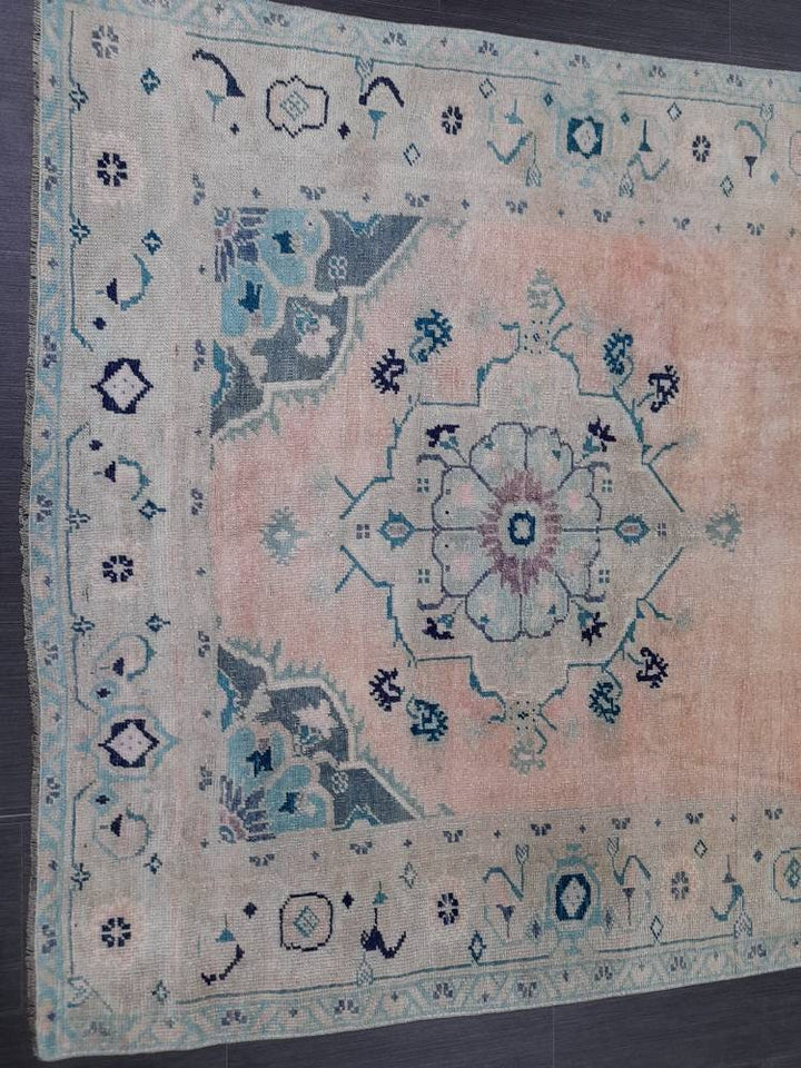 Beige Turkish Runner Rug 5' x 10' Hand-Knotted view 9