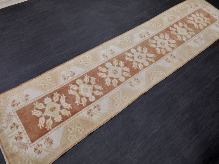 Navy Turkish Runner Rug 2' 5" x 10' Hand-Knotted