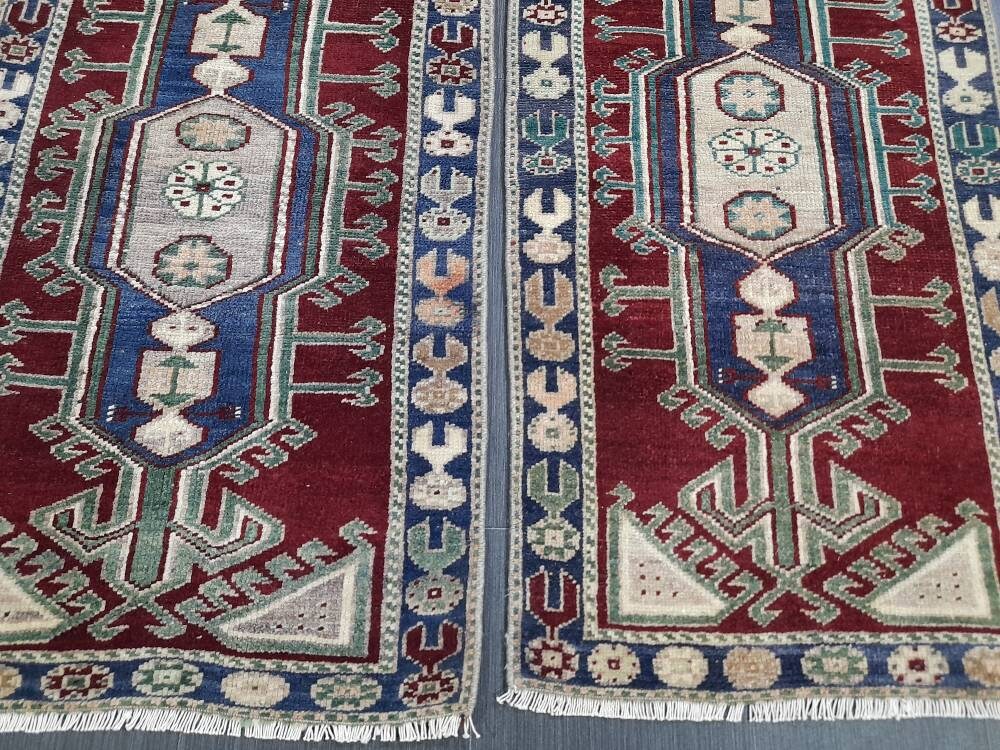 Beige Turkish Runner Rug 1' 10" x 3' 7" Hand-Knotted field