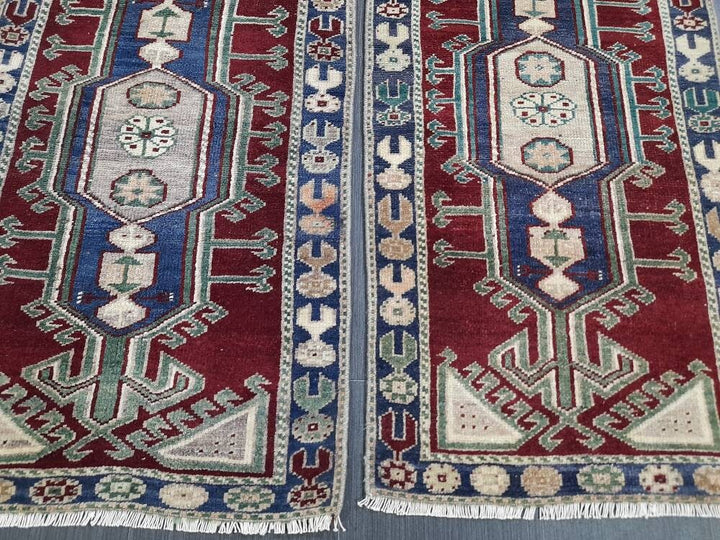Beige Turkish Runner Rug 1' 10" x 3' 7" Hand-Knotted field