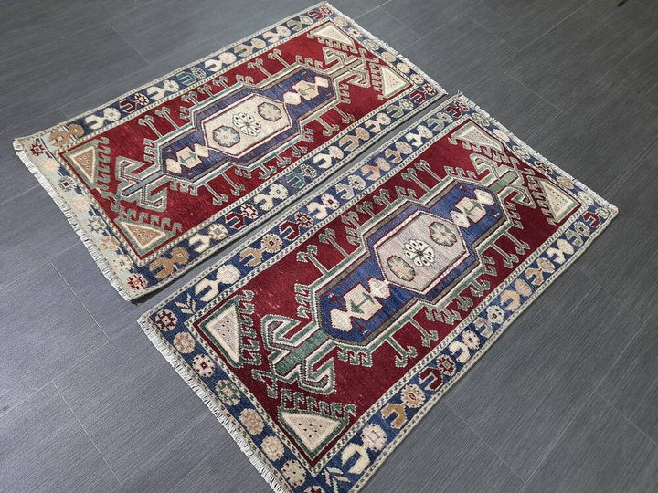 Beige Turkish Runner Rug 1' 10" x 3' 7" Hand-Knotted pattern