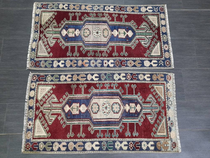 Beige Turkish Runner Rug 1' 10" x 3' 7" Hand-Knotted texture