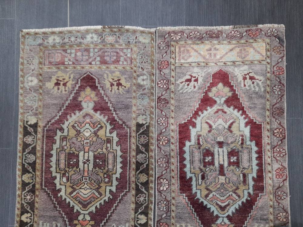Beige Turkish Runner Rug 1'8" x 3'2" Hand-Knotted view