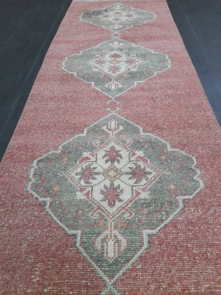 Beige Turkish Runner Rug 2' 8" x 10' 9" Hand-Knotted | No. WR82539