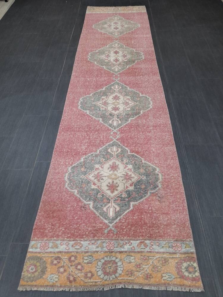 Beige Turkish Runner Rug 2' 8" x 10' 9" Hand-Knotted | No. WR82539