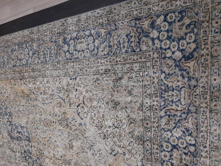 Beige Turkish Oushak Rug 8' 7" x 12' 6" Hand-Knotted | No. WR89397