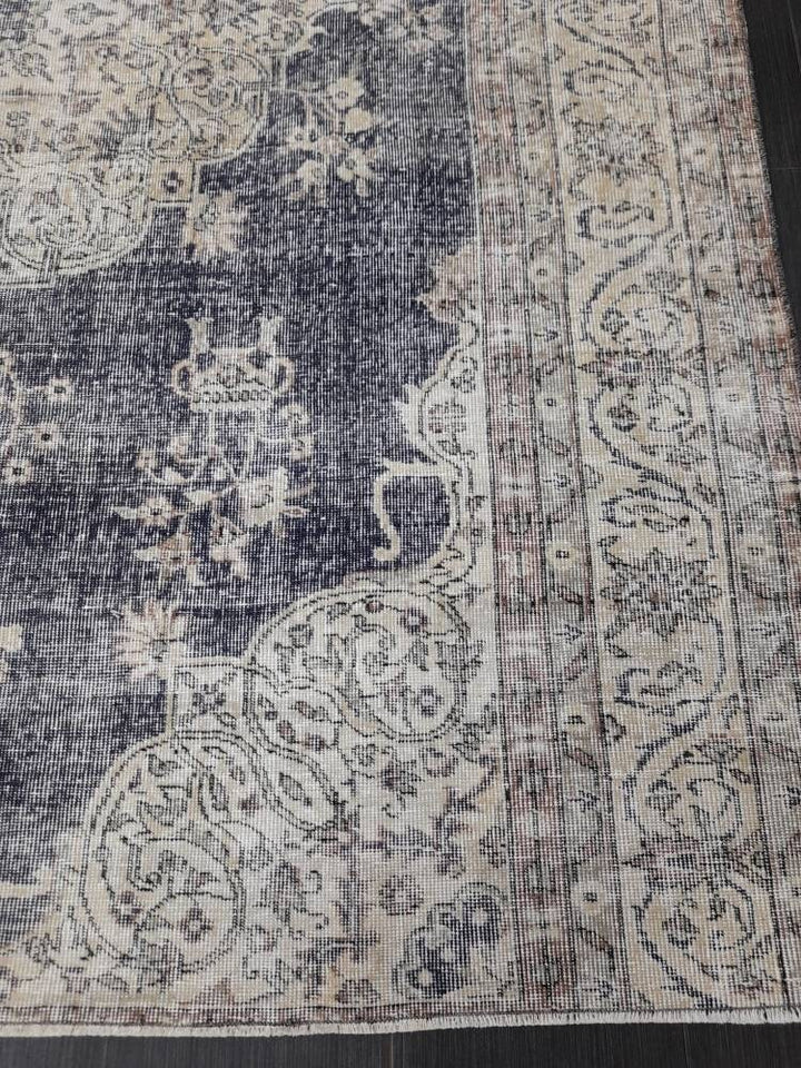 Blue Turkish Oushak Rug 6' 6" x 7' 10" Hand-Knotted | No. WR91692