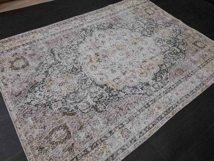 Blue Turkish Oushak Rug 6' 1" x 8' 3" Hand-Knotted | No. WR40101