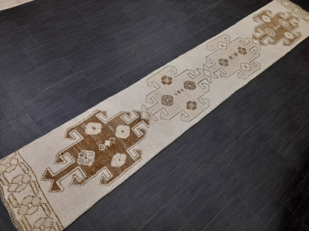 Turkish Runner Rug 1' 10" x 10' 6" Hand-Knotted