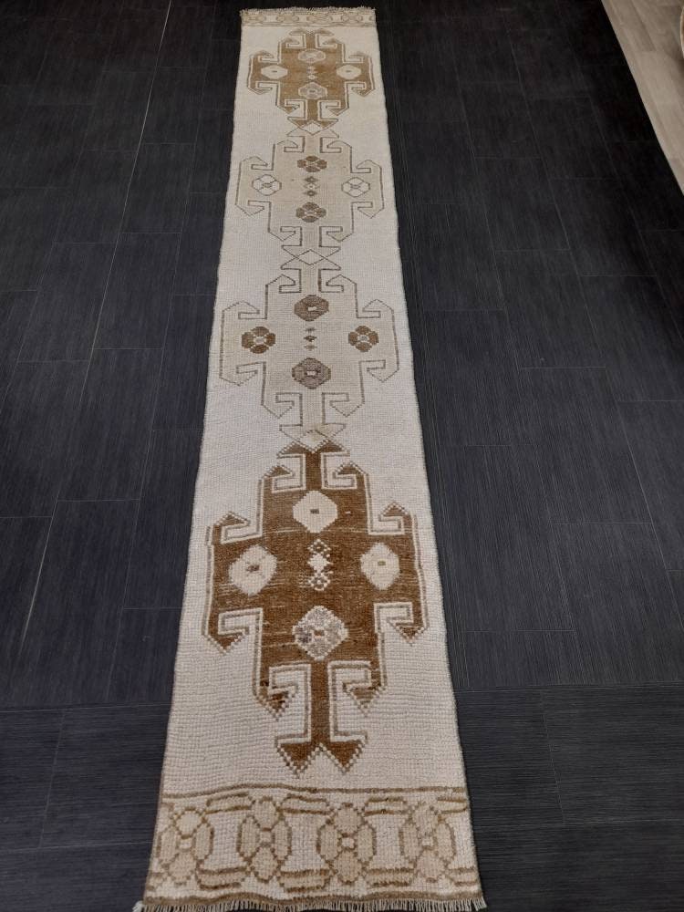 Turkish Runner Rug 1' 10" x 10' 6" Hand-Knotted view