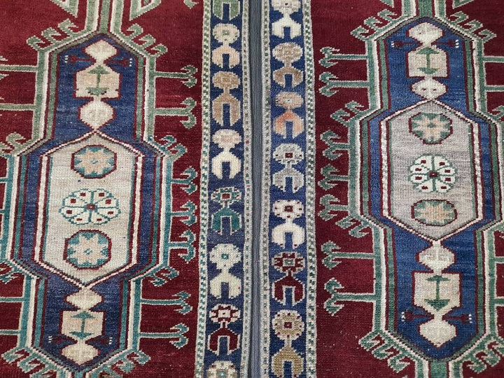 Beige Turkish Runner Rug 1' 10" x 3' 7" Hand-Knotted reverse