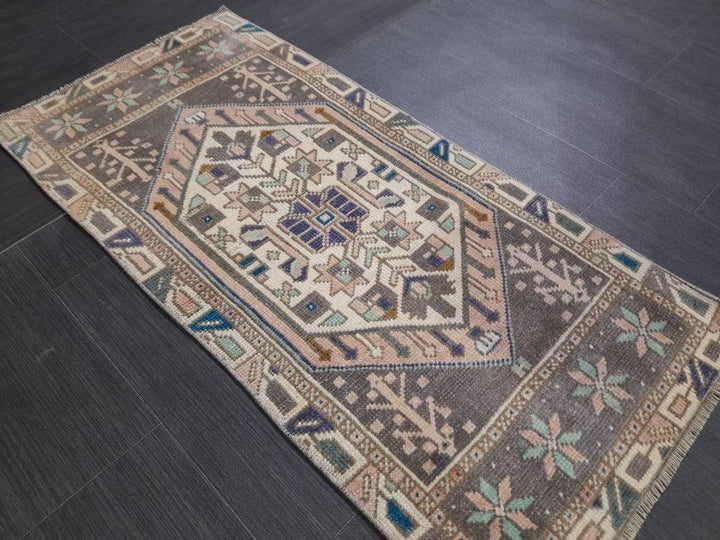 Rust Turkish Oushak Rug 1' 9" x 3' 9" Hand-Knotted
