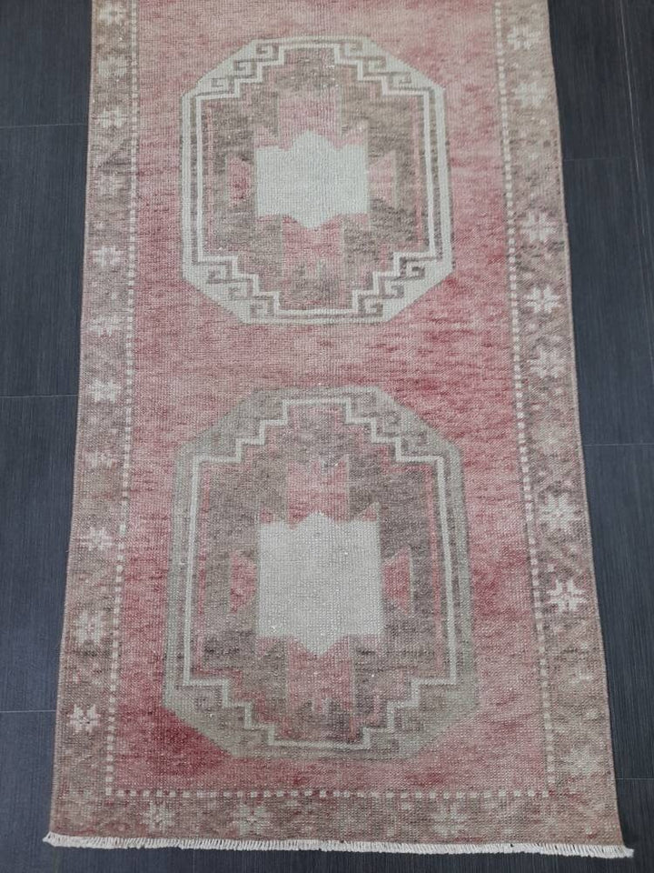 Beige Turkish Runner Rug 2' 9" x 10' 10" Hand-Knotted view