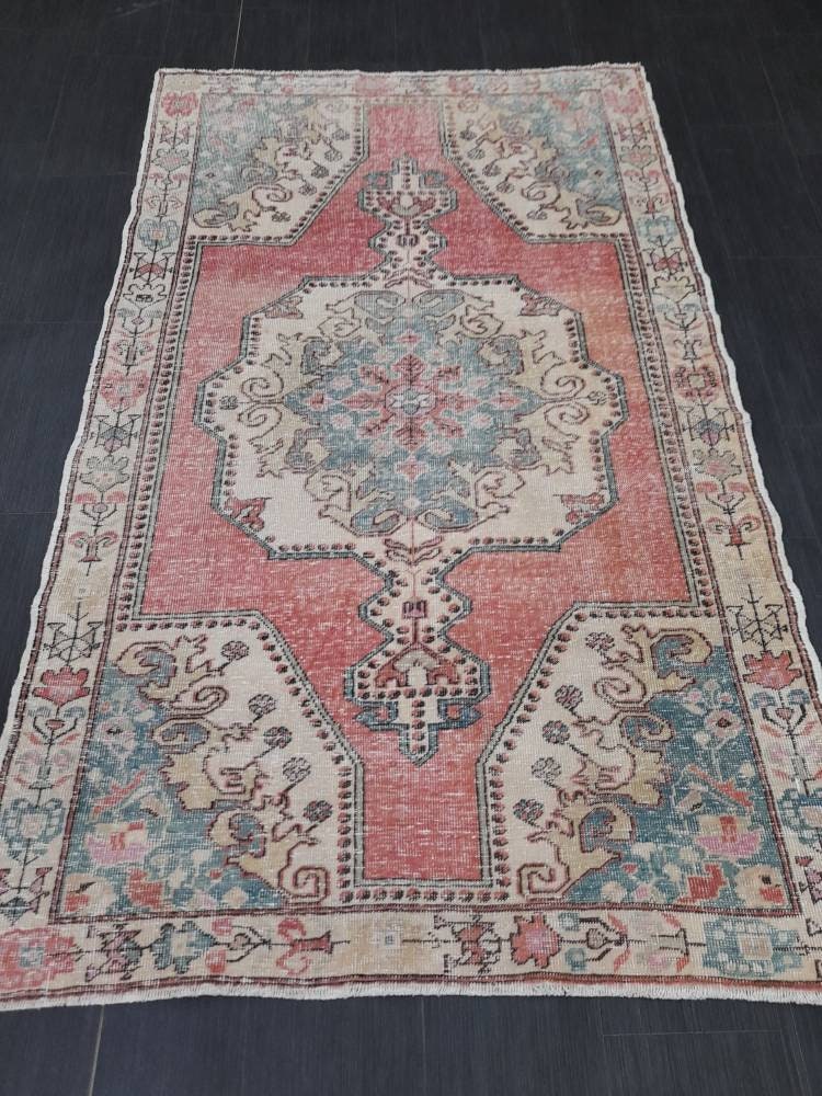 Red Vintage Turkish Rug 4' 5" x 7' 4" - No. WR36937