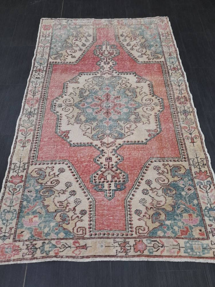 Red Vintage Turkish Rug 4' 5" x 7' 4" - No. WR36937