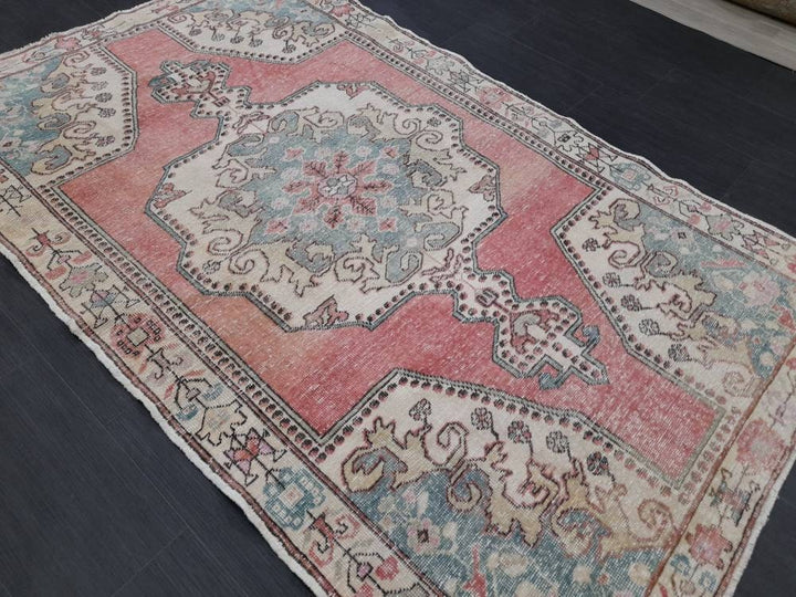 Red Vintage Turkish Rug 4' 5" x 7' 4" - No. WR36937