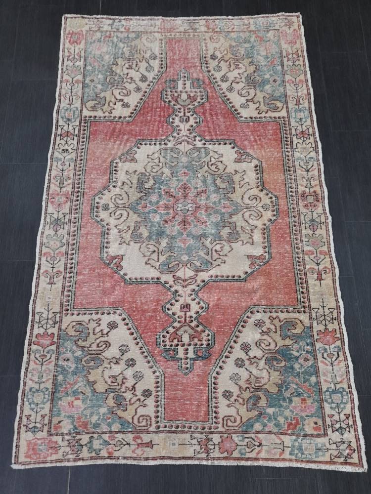 Red Vintage Turkish Rug 4' 5" x 7' 4" - No. WR36937