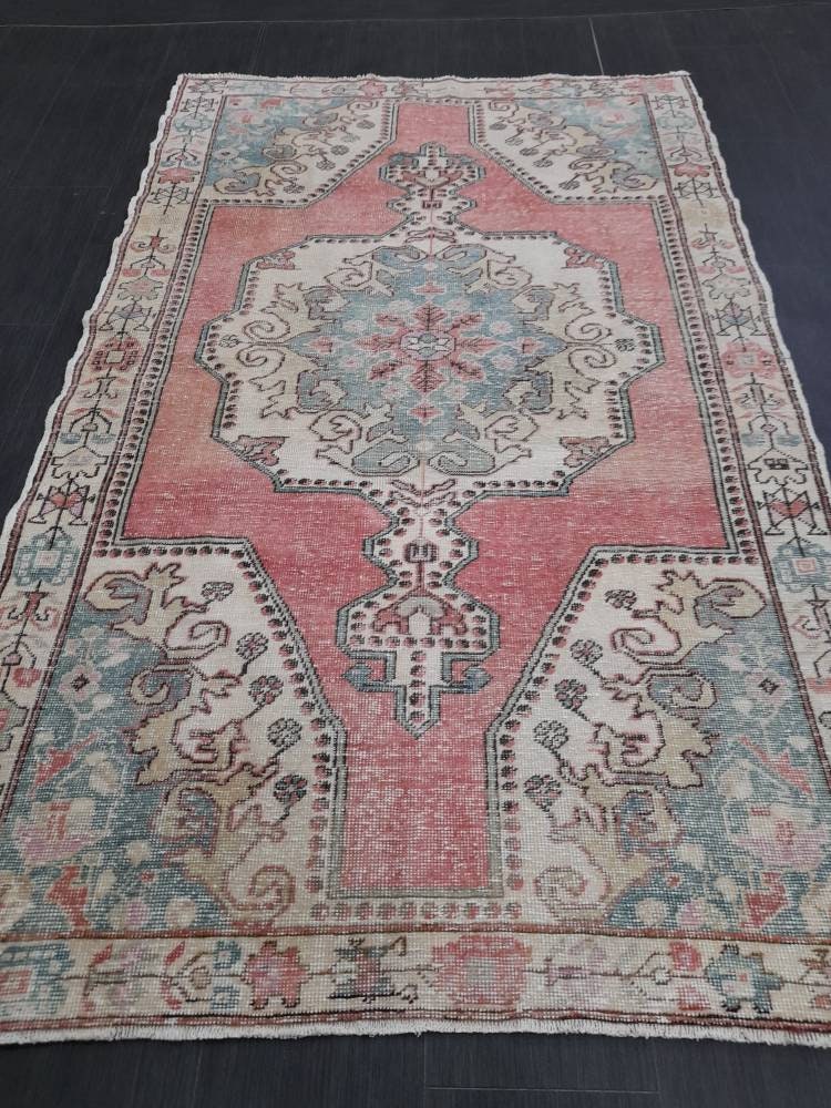 Red Vintage Turkish Rug 4' 5" x 7' 4" - No. WR36937
