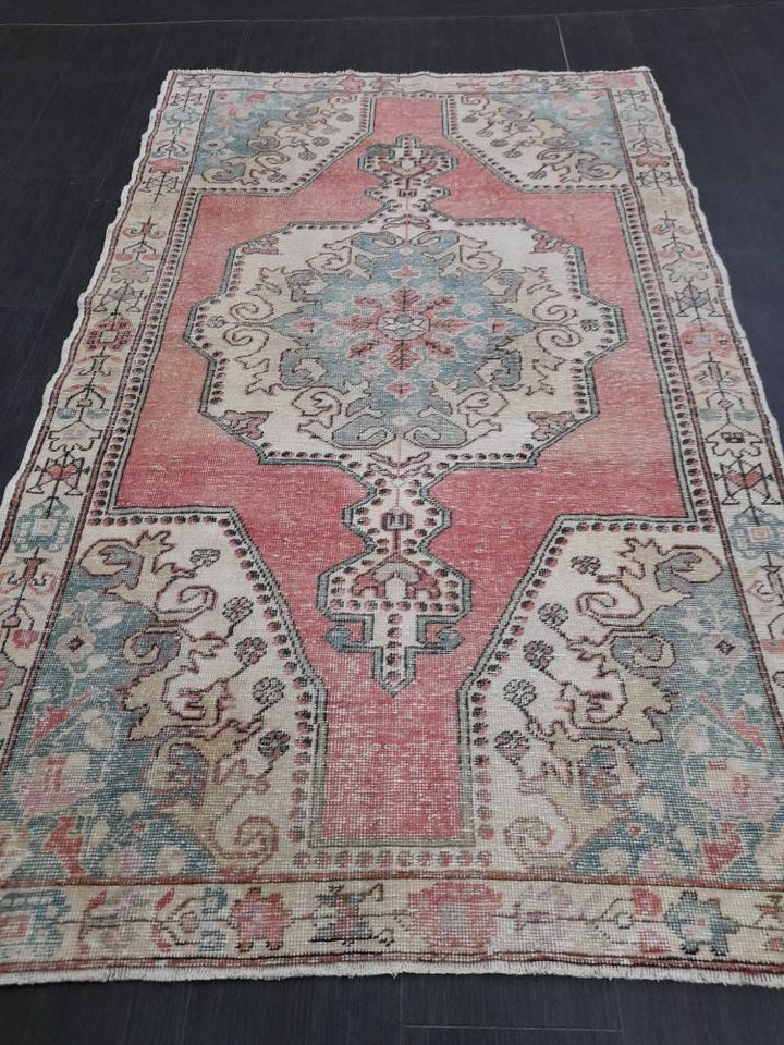 Red Vintage Turkish Rug 4' 5" x 7' 4" - No. WR36937