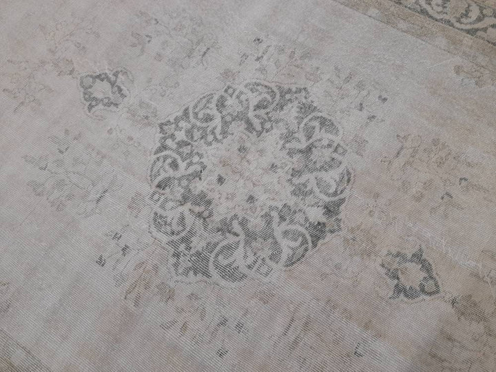 Beige Turkish Runner Rug 6' 9" x 9' 11" Hand-Knotted view