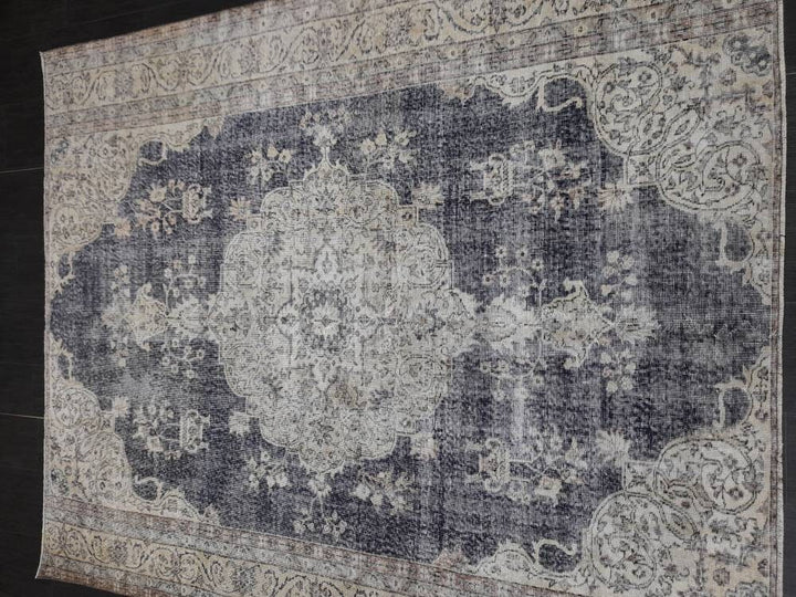 Blue Turkish Oushak Rug 6' 6" x 7' 10" Hand-Knotted | No. WR91692