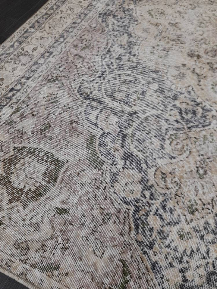 Blue Turkish Oushak Rug 6' 1" x 8' 3" Hand-Knotted | No. WR40101