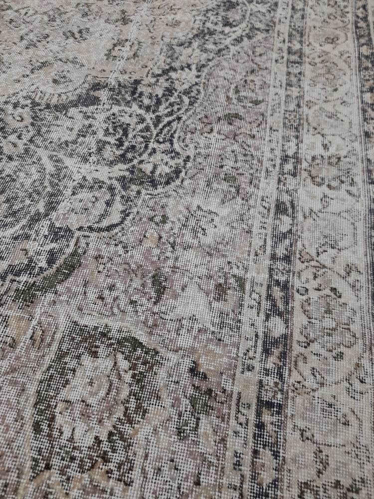 Blue Turkish Oushak Rug 6' 1" x 8' 3" Hand-Knotted | No. WR40101