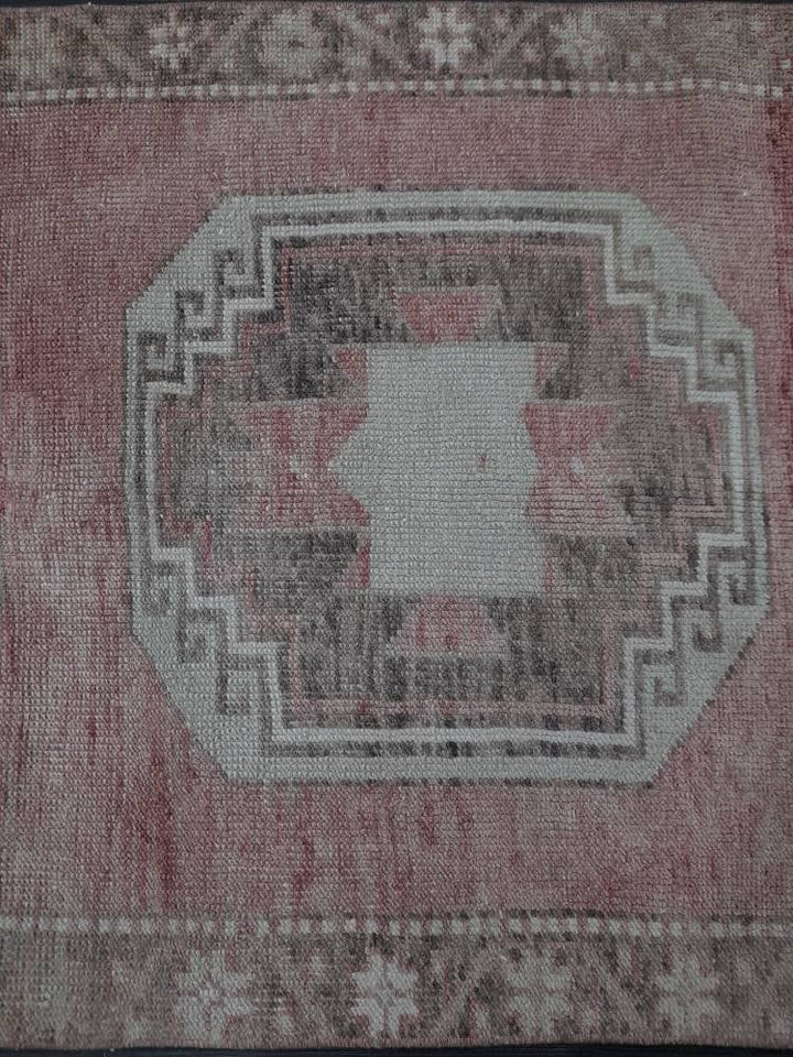 Beige Turkish Runner Rug 2' 9" x 10' 10" Hand-Knotted pattern