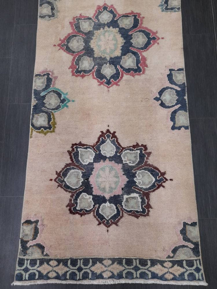 Beige Turkish Runner Rug 2' 8" x 10' 4" Hand-Knotted view