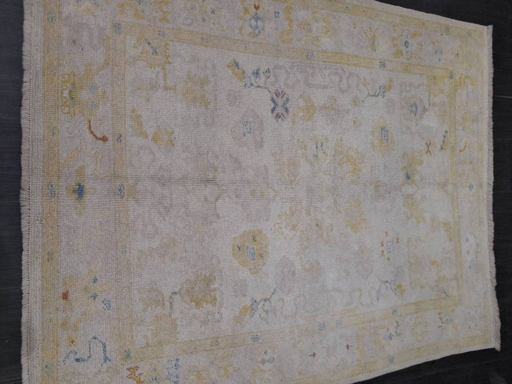 Beige Turkish Runner Rug 5' x 6' 2" Hand-Knotted view 9