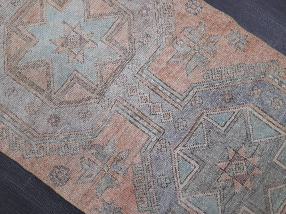 Beige Turkish Runner Rug 2' 6" x 10' Hand-Knotted view 9