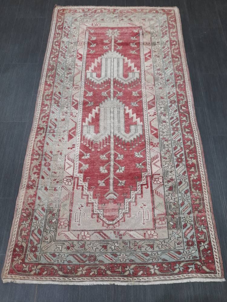 Beige Turkish Runner Rug 3' 5" x 6' 8" Hand-Knotted view
