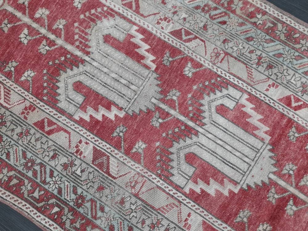 Beige Turkish Runner Rug 3' 5" x 6' 8" Hand-Knotted view 9