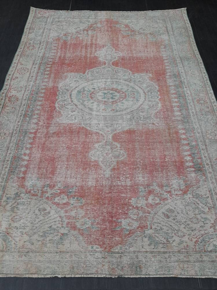 Rust Oushak Rug 6' 2" x 9' 2" - No. WR42563