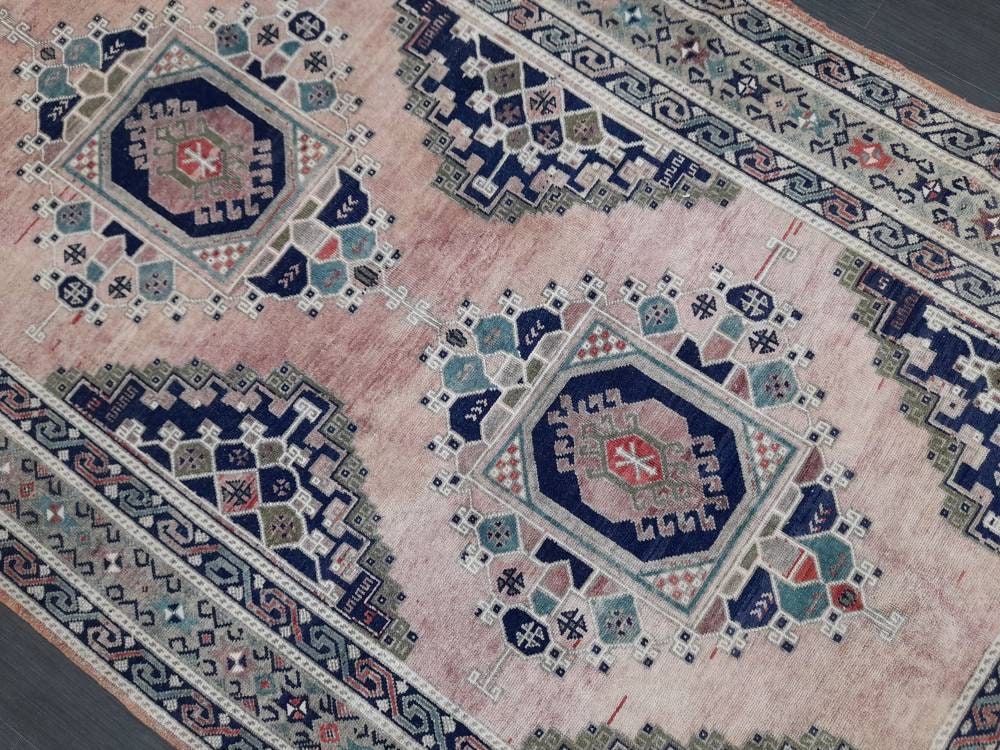 Turkish Runner Rug 5' x 11' 4" Hand-Knotted field