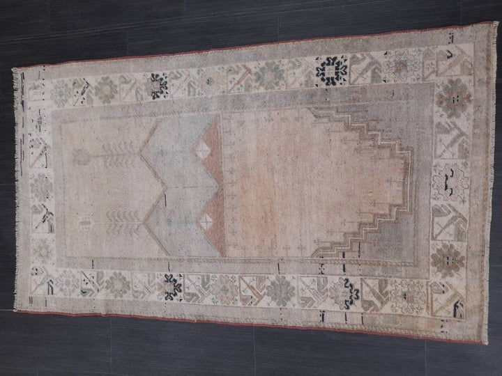 Blue Turkish Oushak Rug 2' 9" x 5' Hand-Knotted | No. WR87640