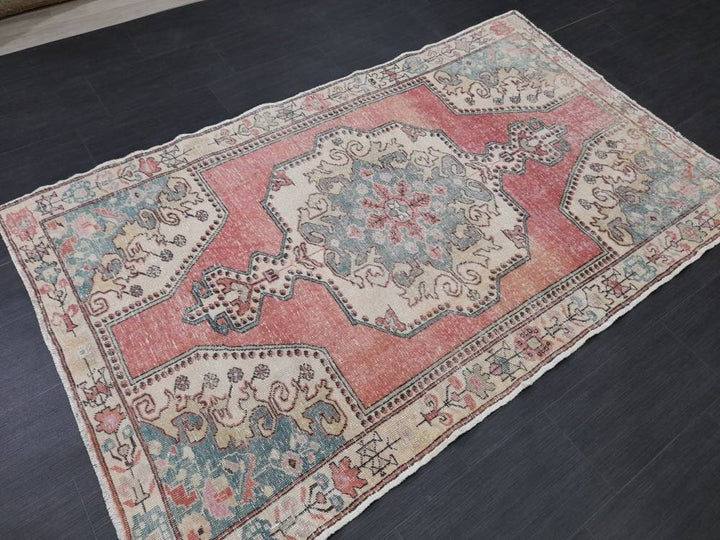 Red Vintage Turkish Rug 4' 5" x 7' 4" - No. WR36937