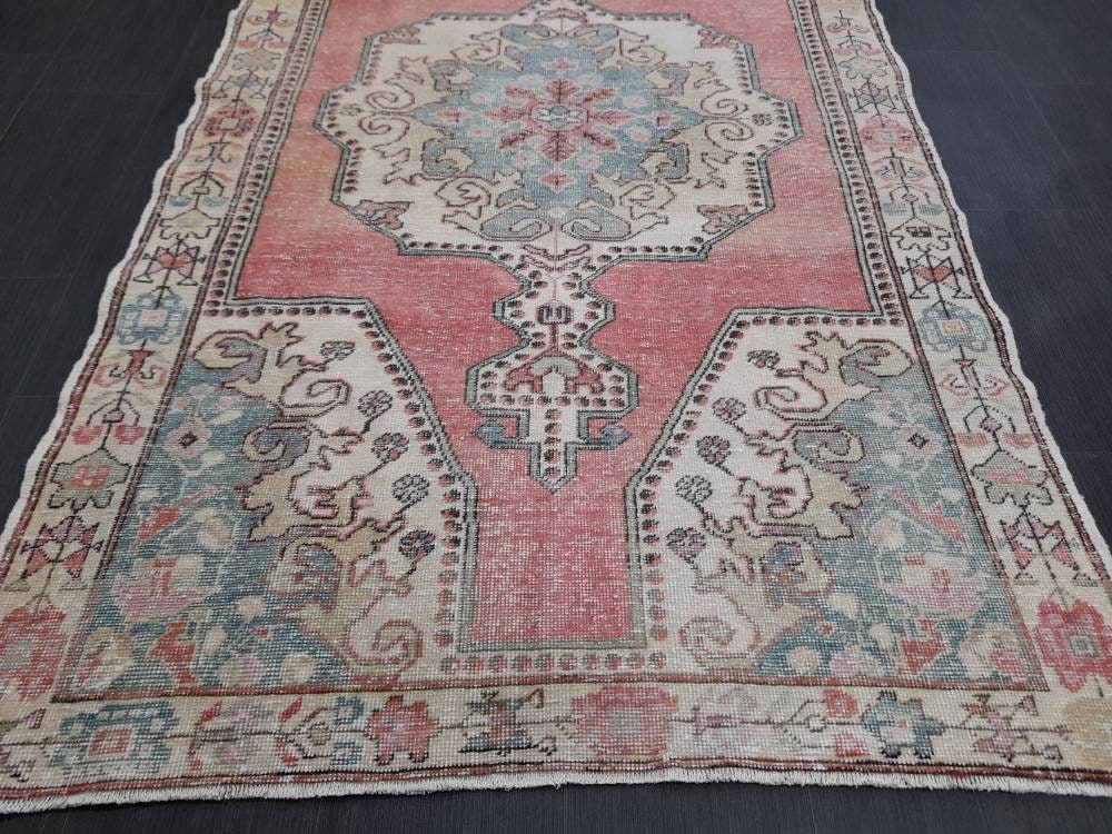 Red Vintage Turkish Rug 4' 5" x 7' 4" - No. WR36937